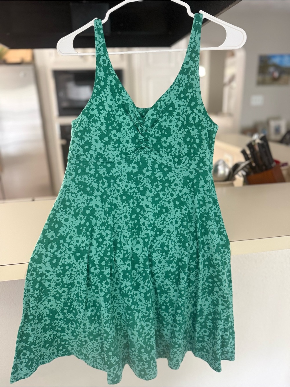 wild fable Green Floral Fit-and-Flare Dress